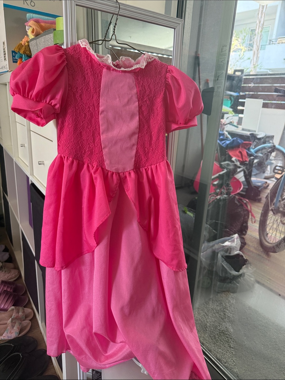 Girls Pink Princess peach Costume Dress
